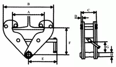 Захват балочный тип JT клипса LB г-п 1 тонн купить в Ханты-Мансийске