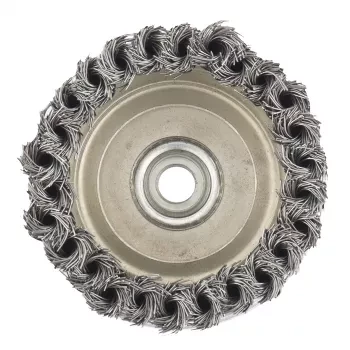 Щетка для УШМ Heavy Duty, 100 мм, М14, "чашка", крученая металлическая проволока  MATRIX 74672 купить в Ханты-Мансийске