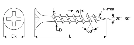 Саморезы СГД гипсокартон-дерево коробка серия ПРОФЕССИОНАЛ 300035-35-019 купить в Ханты-Мансийске