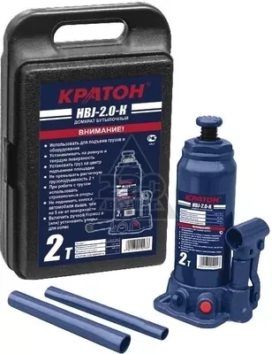 Домкрат бутылочный Кратон HBJ-2.0-K в кейсе 2 30 01 003 купить в Ханты-Мансийске