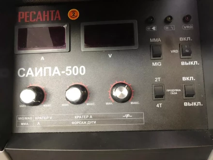 Полуавтоматический сварочный аппарат инверторный Ресанта САИПА-500 купить в Ханты-Мансийске