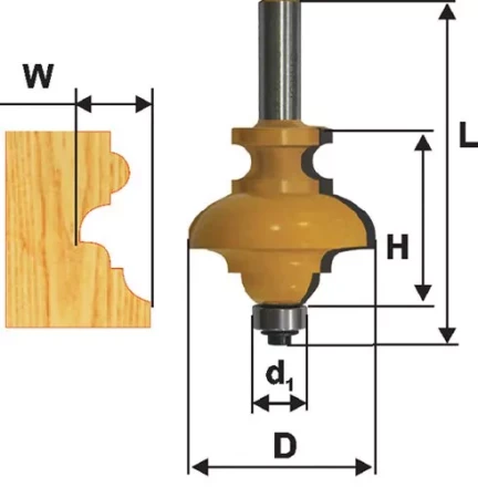 Фреза кромочная фигурная мультипрофиль хв 12мм 10571 купить в Ханты-Мансийске