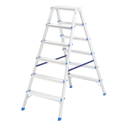Стремянка двусторонняя 6 ступеней алюминиевая Сибртех 97926 купить в Ханты-Мансийске