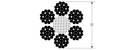 ЗУБР DIN 3060, свивка 6 х 19 + IWR, 12 мм, L 50 м, грузоподъемный стальной трос, Профессионал (30415-12) купить в Ханты-Мансийске