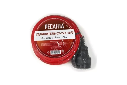 Удлинитель силовой б/катушки Ресанта СУ-2х1-10/0 (IP44) 61/118/1 купить в Ханты-Мансийске