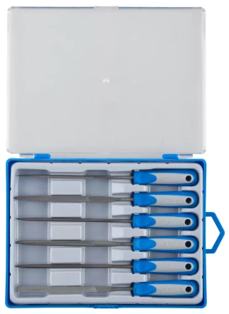 Набор ЗУБР &quot;ЭКСПЕРТ&quot; Надфили, двухкомпонентная ручка, насечка 2=бархатная, 100мм, 6шт 16020-2-H6 купить в Ханты-Мансийске