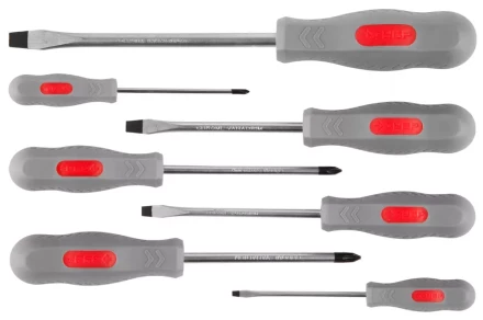 Набор ЗУБР &quot;МАСТЕР&quot;: Отвертки, Cr-v, эргономичная двухкомпонентная рукоятка, 7шт 25065-H7_z02 купить в Ханты-Мансийске