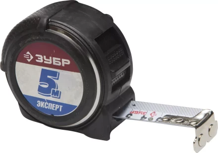 Рулетка ЗУБР &quot;ЭКСПЕРТ&quot; &quot;АНТЕЙ&quot;, металлический обрезиненный корпус, полотно с нейлоновым напылением, 5мх25мм 34053-05-25 купить в Ханты-Мансийске