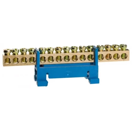 Шина СВЕТОЗАР нулевая на изоляторе типа "Стойка"макс. ток 100А, 5,2мм, 15 полюсов 49806-15 купить в Ханты-Мансийске