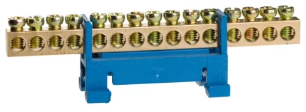 Шина СВЕТОЗАР нулевая на изоляторе типа "Стойка"макс. ток 100А, 5,2мм, 15 полюсов 49806-15 купить в Ханты-Мансийске