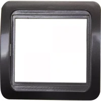 Панель СВЕТОЗАР "ГАММА" накладная, цвет темно-серый металлик, 1 гнездо SV-54145-DM