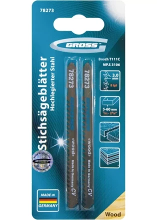 Полотна для электролобзика по дереву 2 шт 3106 - T111C GROSS 78273 купить в Ханты-Мансийске