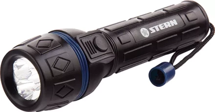 Фонарик светодиодный, ударопрочный корпус, влагозащищённый, 3 ярких светодиода, 2хАА, Stern 90511 купить в Ханты-Мансийске