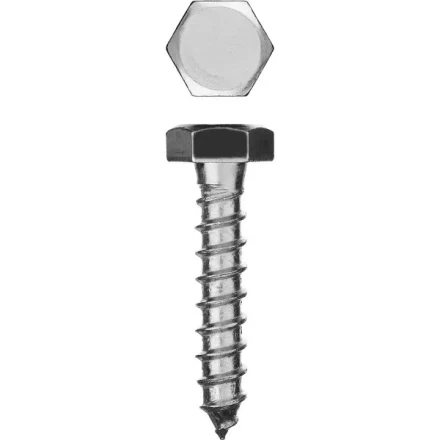 Шурупы ЗУБР &quot;МАСТЕР&quot; с шестигранной головкой, оцинкованные, 10x50мм, 45шт 4-300451-10-050 купить в Ханты-Мансийске