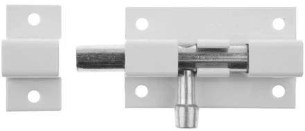 Задвижка накладная для окон и мебели &quot;ШП-50 БЦ&quot;, цвет белый/цинк, 50мм 37751-50 купить в Ханты-Мансийске