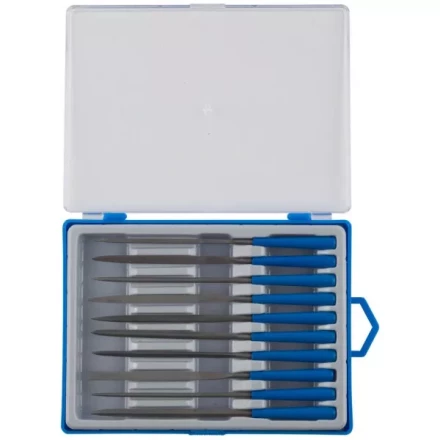 Набор ЗУБР "ЭКСПЕРТ" Надфили, пластмассовая ручка, насечка 0=драчевая, 100мм, 10шт 16021-0-H10 купить в Ханты-Мансийске