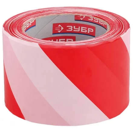 Сигнальная лента ЗУБР "МАСТЕР", цвет красно-белый, 70мм х 200м 12240-70-200 купить в Ханты-Мансийске