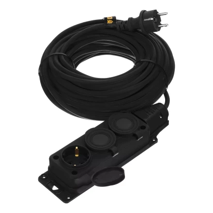 Удлинитель-шнур силовой Denzel Top Series, КГТТ, 20м, 3 розетки, 3 x 1,5 мм, 3 м 37422 купить в Ханты-Мансийске