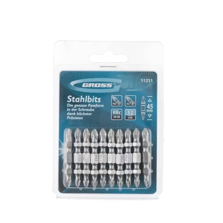 Набор бит двухстор., Ph2-Ph2х45мм, сталь S2, 10шт GROSS 11209 купить в Ханты-Мансийске