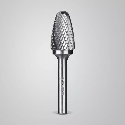 Зубр Твердосплавная борфреза F - парабола с закругленным углом, 16 х 25 мм, радиус 4.0 мм (28805-16-25) купить в Ханты-Мансийске