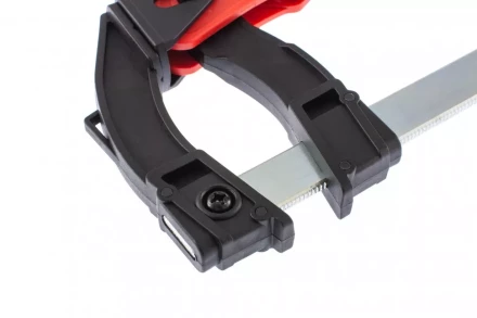 Струбцина реечная быстрозажимная пластиковый корпус рычажно-храповой механизм 100 х 90 х 195 мм штанга 5 х 20 мм Matrix 20734 купить в Ханты-Мансийске