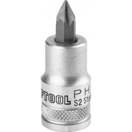 Торцовая бита-головка KRAFTOOL &quot;INDUSTRIE QUALITAT&quot;, материал S2, PHILLIPS, сатинированная, 1/2&quot;, PH1 27901-1_z01 купить в Ханты-Мансийске