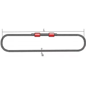 Строп канатный кольцевой СКК 20 т L=5.5 м  заплет на станке купить в Ханты-Мансийске