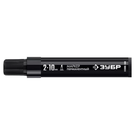 ЗУБР МП-1000К чёрный, 2-10 мм, клиновидный перманентный маркер (06333-2) купить в Ханты-Мансийске