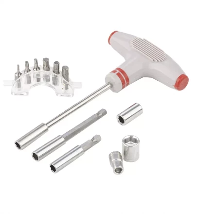 Отвертка с Т-образной эргономичной ручкой и набором насадок 36 штук CrV в пластиковом боксе MTX 115729 купить в Ханты-Мансийске