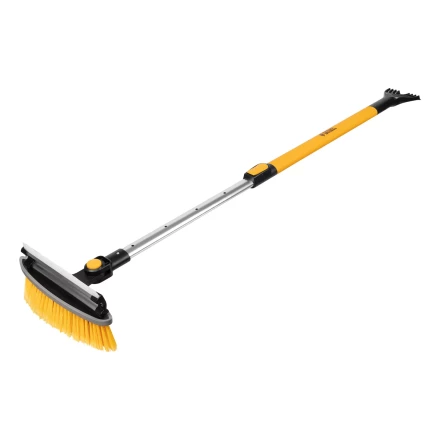 Щетка-сметка со скребком, телескоп, поворотная голова, водосгон 950-1320 мм Denzel 55327 купить в Ханты-Мансийске