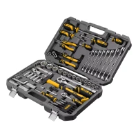 Набор инструментов Denzel 15802, 1/2", 1/4", CrV, S2, пластиковый кейс, 84 предмета