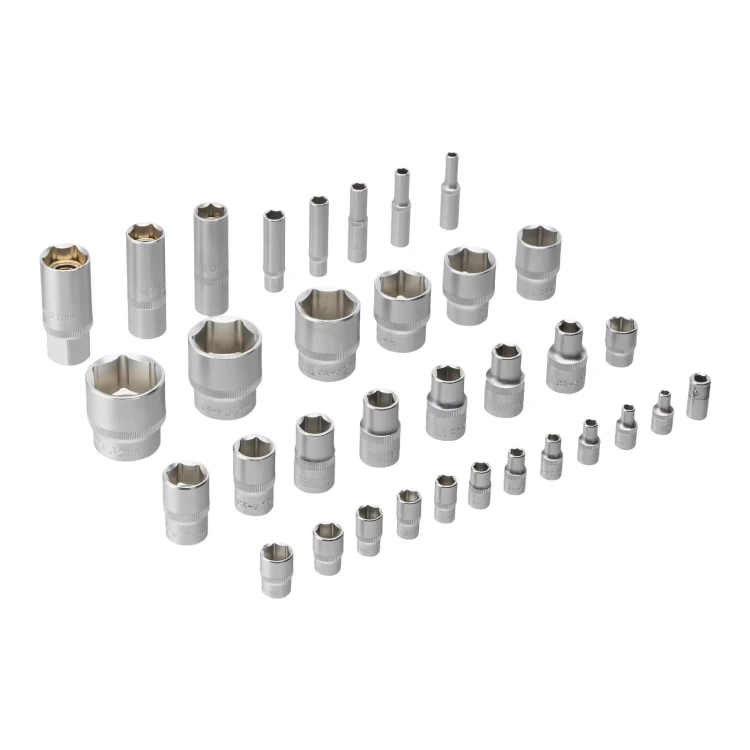 Набор инструментов Denzel 15802, 1/2", 1/4", CrV, S2, пластиковый кейс, 84 предмета купить в Ханты-Мансийске