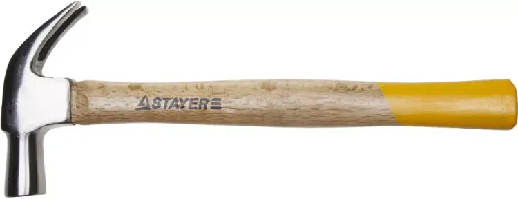 Молоток-гвоздодер STAYER "STANDARD" TopStrike кованый, с деревянной ручкой, 450г 20232_z01 купить в Ханты-Мансийске