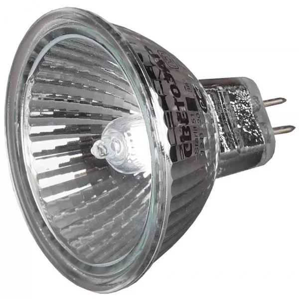 Лампа галогенная СВЕТОЗАР с защитным стеклом, алюм. отражатель, цоколь GU5.3, диаметр 51мм, 35Вт, 12В SV-44733 купить в Ханты-Мансийске