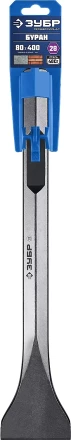 ЗУБР БУРАН, 80 х 400 мм, HEX 28, плоское изогнутое зубило, Профессионал (29372-80-400) купить в Ханты-Мансийске