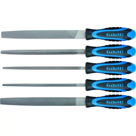 Набор напильников 200 мм 5 шт двухкомпонентная рукоятка БАРС 15854 купить в Ханты-Мансийске