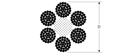 ЗУБР DIN 3066, свивка 6 х 37 + IWR, 10 мм, L 60 м, грузоподъемный стальной трос, Профессионал (30417-10) купить в Ханты-Мансийске