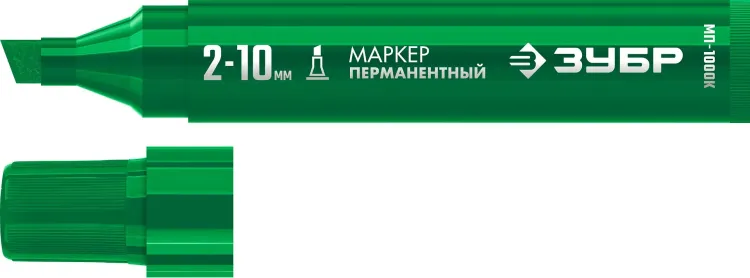 ЗУБР МП-1000К зеленый, 2-10 мм, клиновидный перманентный марке (06333-4) купить в Ханты-Мансийске