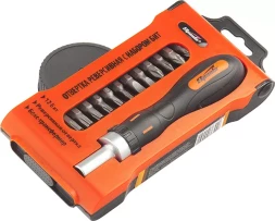 Отвертка реверсивная с набором бит, CrV, 12шт SPARTA 11347