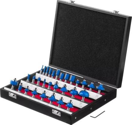 ЗУБР 30 шт, набор профильных фрез по дереву, Профессионал (28796-H30) купить в Ханты-Мансийске