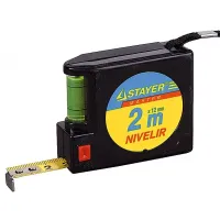 Рулетка STAYER "NIVELIR", 2м 3408-2