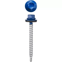 Саморезы СКД кровельные, RAL 5005 синий насыщенный, 35 х 4.8 мм, 1 800 шт, для деревянной обрешетки, STAYER 30300-48-035-5005