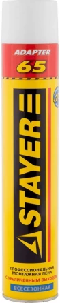 Пена "BlackMAX 65" профессиональная монтажная, адаптерная, всесезонная, 800мл, STAYER 41134 купить в Ханты-Мансийске