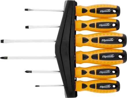 Набор отверток "Point", CrV,  двухкомпонентные рукоятки, 6 шт SPARTA. 11782 купить в Ханты-Мансийске
