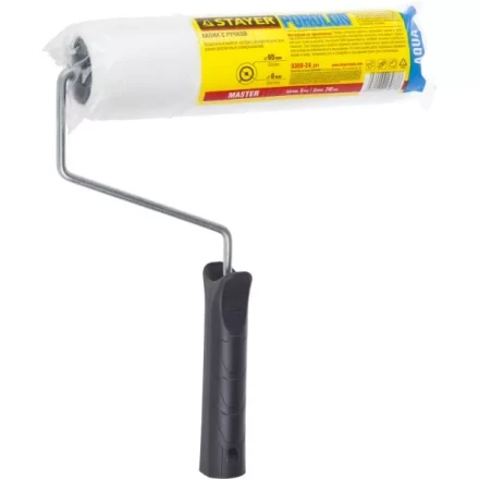 Валик &quot;ПОРОЛОН&quot; малярный в сборе, бюгель 6мм, 44x240мм, STAYER Master 0360-24_z01 купить в Ханты-Мансийске