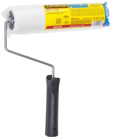 Валик &quot;ПОРОЛОН&quot; малярный в сборе, бюгель 6мм, 44x240мм, STAYER Master 0360-24_z01 купить в Ханты-Мансийске