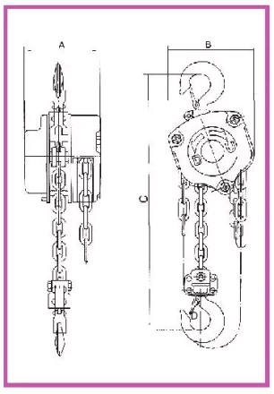 Таль ручная цепная HSZ-J LB г-п 3 тонн H=3 метра купить в Ханты-Мансийске