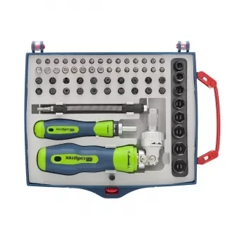 Отвертки реверсиные с набором бит, торцевых головок, 61 предм.,CrV Сибртех 13363 купить в Ханты-Мансийске