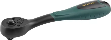 Трещотка для торцовых головок KRAFTOOL &quot;EXPERT&quot;, Сr-V сталь, 72 зубца, пластиковое покрытие, 3/8&quot; 27796-3/8_z02 купить в Ханты-Мансийске