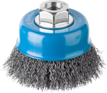 ЗУБР "ПРОФЕССИОНАЛ". Щетка чашечная для УШМ, витая стальная проволока 0,3мм, 75ммхМ14 35261-075_z02 купить в Ханты-Мансийске